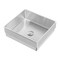Whitehaus Noah Plus 10 Gauge Frame, Sqrd Semi-Recessed Basin Set W/ Center Drain,  WHNPL1577-BSS - alternate 1